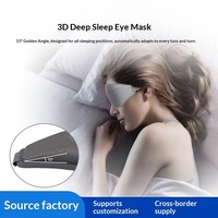 Masque de sommeil ergonomique 3D respirant, bloquant la lumière, sans pression sur les yeux, pour voyage, bureau, sieste, vente en gros