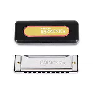 <span class=keywords><strong>Harmonica</strong></span> diatonique à 10 trous Blues, <span class=keywords><strong>prix</strong></span> de gros, recommandé pour les débutants, plaque de couverture en acier inoxydable - Product Image 1