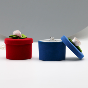Heart Shaped <b>Ring</b> <b>Box</b>, Round Cylinder <b>Ring</b> <b>Box</b>, Hexagonal Jewelry <b>Box</b>, Square Velvet <b>Ring</b> <b>Box</b>, Rectangle Jewelry Case - Product Image 4