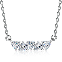 Collier en argent 925 avec zircone pour femme, pendentif CZ tendance, bijoux de fête pour elle