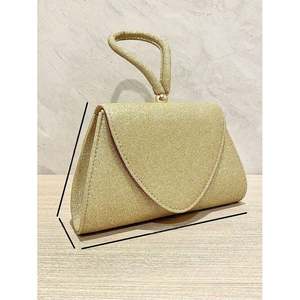 Borsa da sera da donna, pochette con manico superiore glitterato per feste, balli e matrimoni - Product Image 1