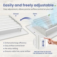 Grille de ventilation en acier galvanisé pour CVC, diffuseur de ventilation pour sol, mur, plafond, diffuseur d'air à 2 voies, couvercle de grille d'aération pour plafond