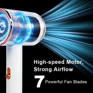Secador de Pelo Recargable 2026 con Aire Frío y Caliente, Bajo Ruido, Multifuncional, Motor con Escobillas, Estilizador de Pelo Portátil - Product Image 1