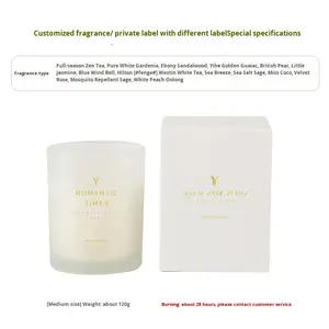 <span class=keywords><strong>Bougie</strong></span> parfumée en cire de soja faite à la main avec logo personnalisé Vente en gros sans fumée Maison Chambre Parfum Bocal en verre Cadeau <span class=keywords><strong>Bougie</strong></span> Diwali Fête des Pères - Product Image 6