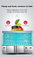 Réfrigérateur vitrine en acier inoxydable pour malatang - Refroidisseur réfrigéré pour fruits, légumes, viande et fruits de mer