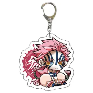 Classic Anime Demon Slayer Keychains For Women Men Acrylic Key Holder Bag Accessories Funy Gifts Teens Bagpack Pendant Key Chain