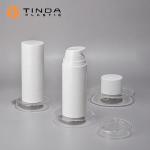 Flacons pompe sans air pour sérum et lotion pour le visage, 30 ml/50 ml/100 ml, en plastique, avec pulvérisateur, anneau de fermeture, impression sérigraphique, emballage blanc pour soins de la peau - Product Image 3