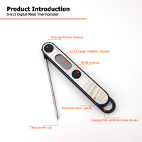 Thermomètre numérique pour la viande, thermomètre à lecture instantanée pour grillades, fumoir, barbecue, friture à l'huile, cuisson, cuisine