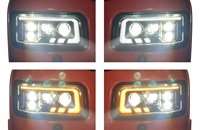 Pare-chocs métallique pour Sinotruk Sitrak G5S C7H, phare LED complet, 4 feux bas, 8 feux hauts, projecteur en forme de C, DRL, Plug and Play, 24V