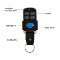 YET2155 Haute Qualité 315/433mhz Quatre Boutons Rolling Code Télécommande pour Porte de Garage