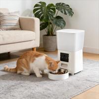 Distributeur automatique de nourriture pour animaux de compagnie avec Wi-Fi, rechargeable, contrôle par application, plusieurs horaires de distribution, portable, écologique