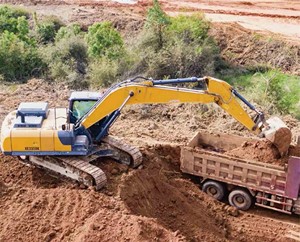 Nouvelle pelle sur chenilles XE335DK de 33 tonnes avec marteau-piqueur et ripper pour l'industrie minière de sable, gravier et agrégats - Product Image 1