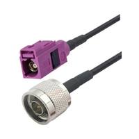 Câble RF RG58 personnalisé avec connecteur N mâle vers Fakra, pigtail coaxial 50Ω pour antenne GPS de télématique automobile OEM ODM