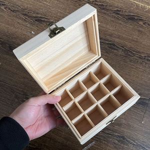 Caja de Almacenamiento de Pino Personalizable con Logotipo, 12 Compartimentos, para Aceites Esenciales - Product Image 6