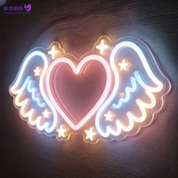Lampe murale LED néon USB décorative, mignonne et romantique, pour fêtes d'anniversaire, chambre d'enfant et ambiance de zone de jeux