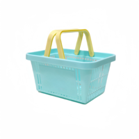 Vente en gros Petit panier en plastique coloré avec poignée Stockage des fruits et légumes dans la cuisine Panier à provisions
