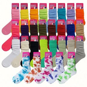 Calcetines gruesos de moda al por mayor, lisos teñidos, de 80 g, estilo holgado, personalizados, de color sólido para mujer - Product Image 4