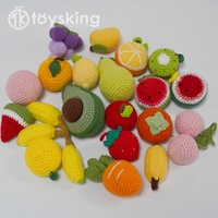 Groothandel Aanpasbare Gehaakte Amigurumi Fruit & Groente Sleutelhangers Hand Gebreide Aardbei Sleutelhanger Voor Keuken & Voedsel Speelgoed