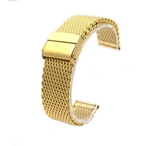 Correa de cadena de reloj milanesa de acero inoxidable de 22mm de grosor para hombre, reloj de malla de tiburón sólido - Product Image 2
