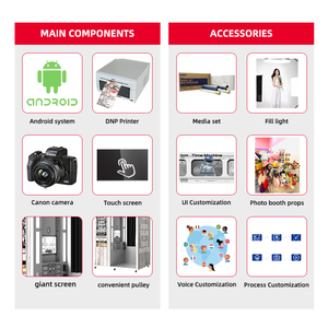 Fotoğraf kabini kimlik pasaport kapalı çadır Photobooth kutusu alışveriş merkezi için yazıcı ile fotoğraf kabini DSLR makbuz fotoğraf kabini - Product Image 4