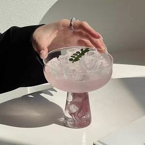 Creativo colorato con stelo spesso bicchiere da Cocktail a bocca larga succo tazza tazza bicchieri da Cocktail Champagne - Product Image 6