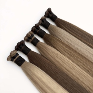 Extensiones de Cabello Humano Genius Weft Invisibles, Cabello Humano Natural Liso, Extensiones de Cabello Genius Weft Color Negro - Product Image 2