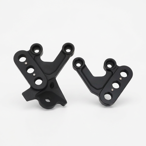 Support de montage inférieur en aluminium pour repose-pieds de moto, pièce de rechange noire - Product Image 1