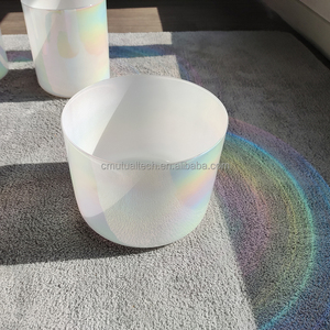 ชามคริสตัลควอตซ์สีขาวใสสวยงาม ชามคริสตัลสีขาวมุกใส สำหรับการบำบัดด้วยเสียง - Product Image 3