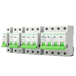 VECAS mini dz47-63 interruttori elettrici 1P 2P 3P 4P 220V 240V 415V 10A 16A 32A 40A 50A 63A ac dc mcb interruttore magnetotermico in miniatura