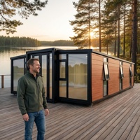 Casas Móviles Plegables de Dos Dormitorios de 40 pies, Listas para Enviar, Casa Prefabricada en Contenedor de 11800 mm