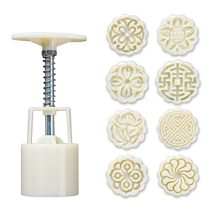 high quality mid-autumn festival nice patterns plastic Hand press Mooncakes mold