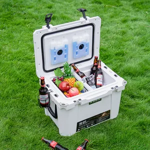 55夸脱PP pu泡沫注射冷却器耐用啤酒饮料食品塑料冰冷却箱