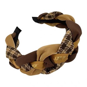 Diadema a cuadros retro de moda para mujer, perfecta para salidas de otoño e invierno, versátil, elegante, diadema gruesa. - Product Image 5