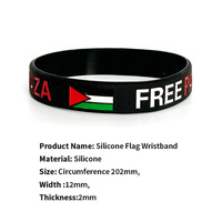 Vente en gros Stock promotionnel Bracelet en caoutchouc et en silicone pour Gaza Bracelet Palestine