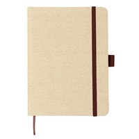 Carnet de notes A5 personnalisé avec logo, couverture en tissu, reliure cousue, idéal pour la promotion et l'écriture