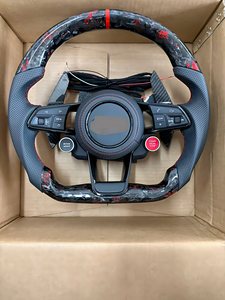 Volante Personalizzato 2008-2024 A3 S3 A4 S4 A5 S5 A6 A7 A8 Q3 Q5 Q7 Q8, Volante Sostitutivo in Fibra di Carbonio Forgiata per <span class=keywords><strong>Audi</strong></span> - Product Image 1