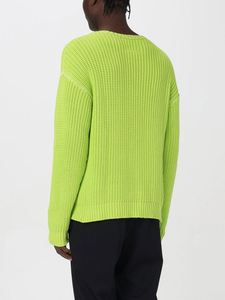 Pull-over vert à col ras du cou décontracté à la mode personnalisé Pull en tricot de coton à manches longues pour hommes - Product Image 2