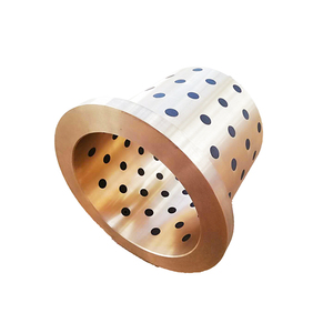 Broyeur en bronze Équipement Manchon court en cuivre Douille supérieure à cône mobile GCuAl10Fe3 Bagues de coulée en sable d'arbre à rainure d'huile en spirale - Product Image 3