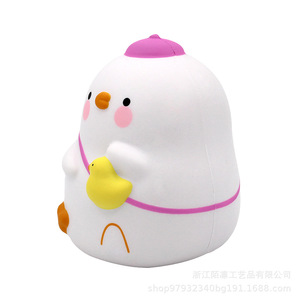 กระเป๋าเป้เป็ดน่ารักทำจากโฟม PU ของเล่นบีบคลายเครียด คืนรูปช้าๆ ของขวัญสำหรับเด็กอายุ 2-4 ปี ใช้ได้ทั้งเด็กชายและเด็กหญิง - Product Image 2