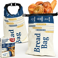 Sacs à pain personnalisés réutilisables pour pain maison au levain, en tissu RPET, sacs de rangement anti-poussière pour la cuisson du pain