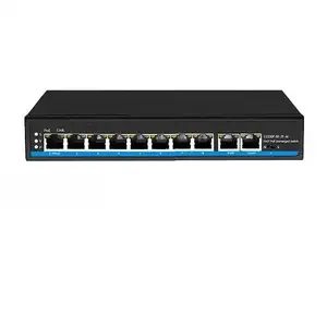 8 יציאת Ethernet מנוהלים PoE מתג 100M נמל עם 100M Uplink 120W פלט PoE מתג אלחוטי AP IP מצלמה