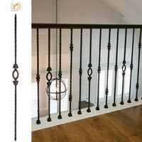 Balustrade d'escalier en fer massif de haute qualité, facile à installer, vente en gros, pour balcon, intérieur, extérieur, appartement