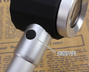 Lupa con mango Led, lente de cristal óptico de metal - Product Image 4