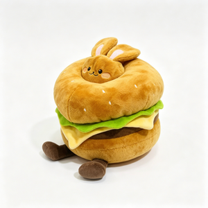 Customized Food-Animal Hybrid Plush Toys, <b>Cute</b> Room & Nursery Decor Gifts for Bunny Lovers & Foodies,Fast-Food Themed Plushies - Product Image 3