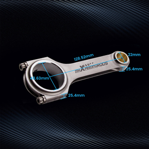 Bielle da <span class=keywords><strong>Corsa</strong></span> Forgiate ad H MaXpeedingrods 4340 per Fiat Punto GT <span class=keywords><strong>1.4</strong></span> 1.6 <span class=keywords><strong>Turbo</strong></span> 128,5 mm - Product Image 6