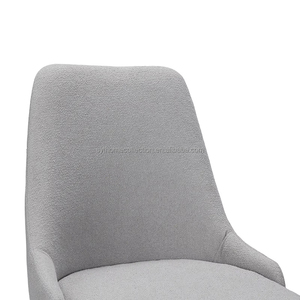 <span class=keywords><strong>Chaise</strong></span> de salle à manger nordique en <span class=keywords><strong>tissu</strong></span>, dossier incurvé rembourré, pieds en métal durables, hauteur réglable, portable, pour restaurant, appartement, salle de sport - Product Image 4