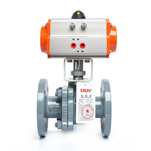 Válvula de Bola Neumática Dongqi Q641F-16C/P con Brida de Acero Inoxidable 304 para Corte de Vapor a Alta Temperatura DN15-DN200 para Agua y Gas - Product Image 1