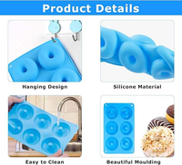 Moules de cuisson de beignets de silicone de cavité antiadhésifs réutilisables de prix usine pour le gâteau