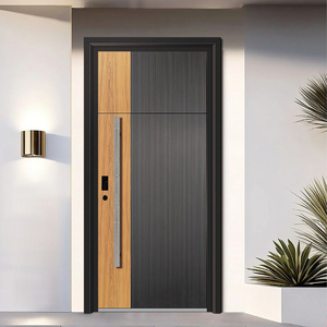 Porte d'entrée blindée pare-balles de sécurité en métal à prix d'usine porte d'entrée extérieure de luxe finement sculptée pour villa maison - Product Image 1