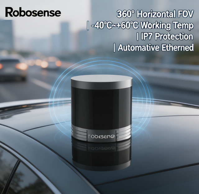 Robosense Long Range 3D Laser Scanner Helios H32 F26 & H32 F70 Optical LiDAR Sensors with 150m Range 16/32 Beams for 3D Mapping